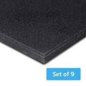 CORTEX Pack of 9 x 15mm Rubber Gym Floor Tiles (1m x 1m) with Bevelled Edge