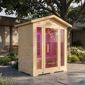 ReGen8 Trio Outdoor - 3 Person Infrared Sauna (Natural)