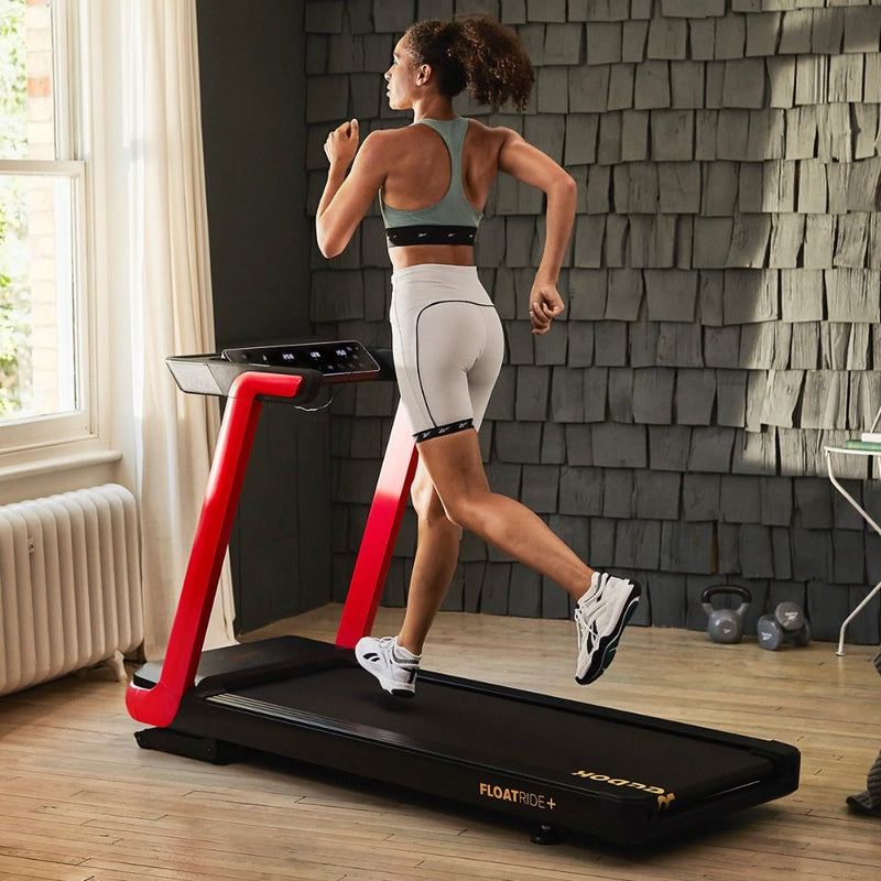 Slim Roexbel FLOATRIDE+ treadmill designed for compact home workouts