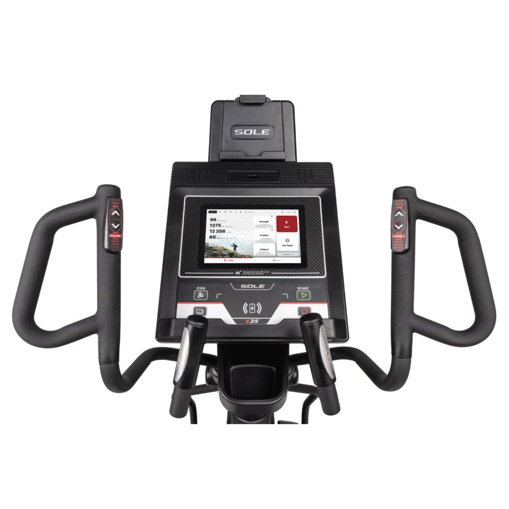 Sole E35 Elliptical console with 13" touchscreen