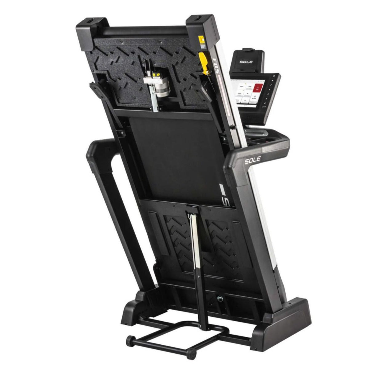 sole f85 treadmill folded view from rear