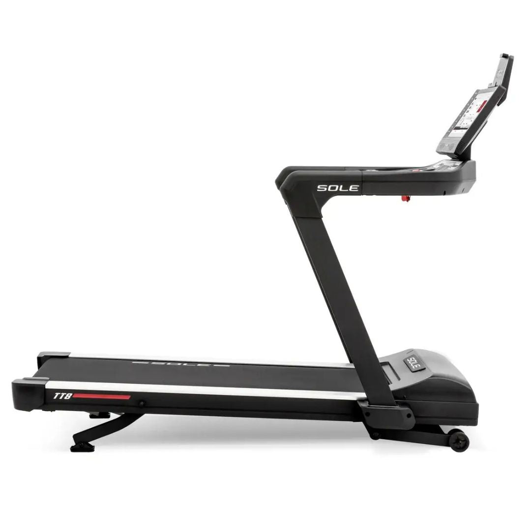 Sole TT8 Treadmill side view with decline