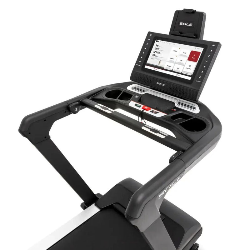 Sole TT8Treadmill console view at an angle