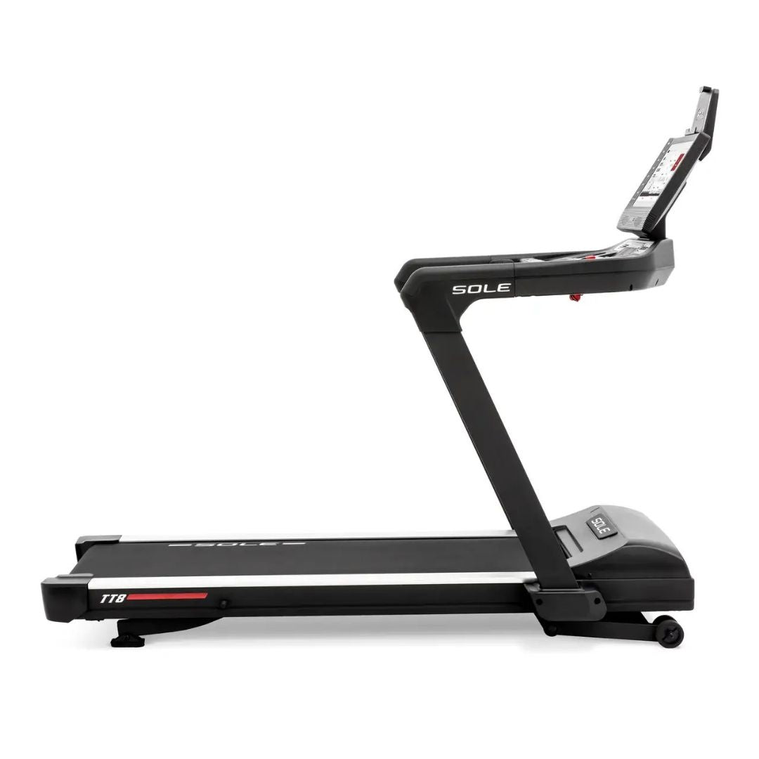 Sole TT8 Treadmill side view flat