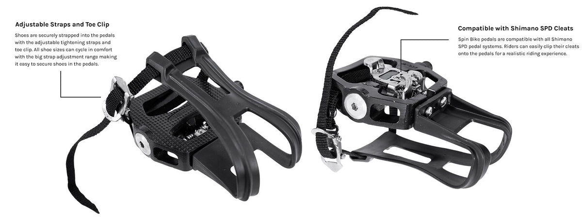 Lifespan Fitness 2-in-1 Spin Bike Pedals (SPD Compatible)
