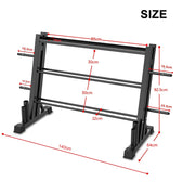RTM 3-Tier Weights and Barbell Storage Rack Barbell Dumbbell Kettlebell Weight Plate