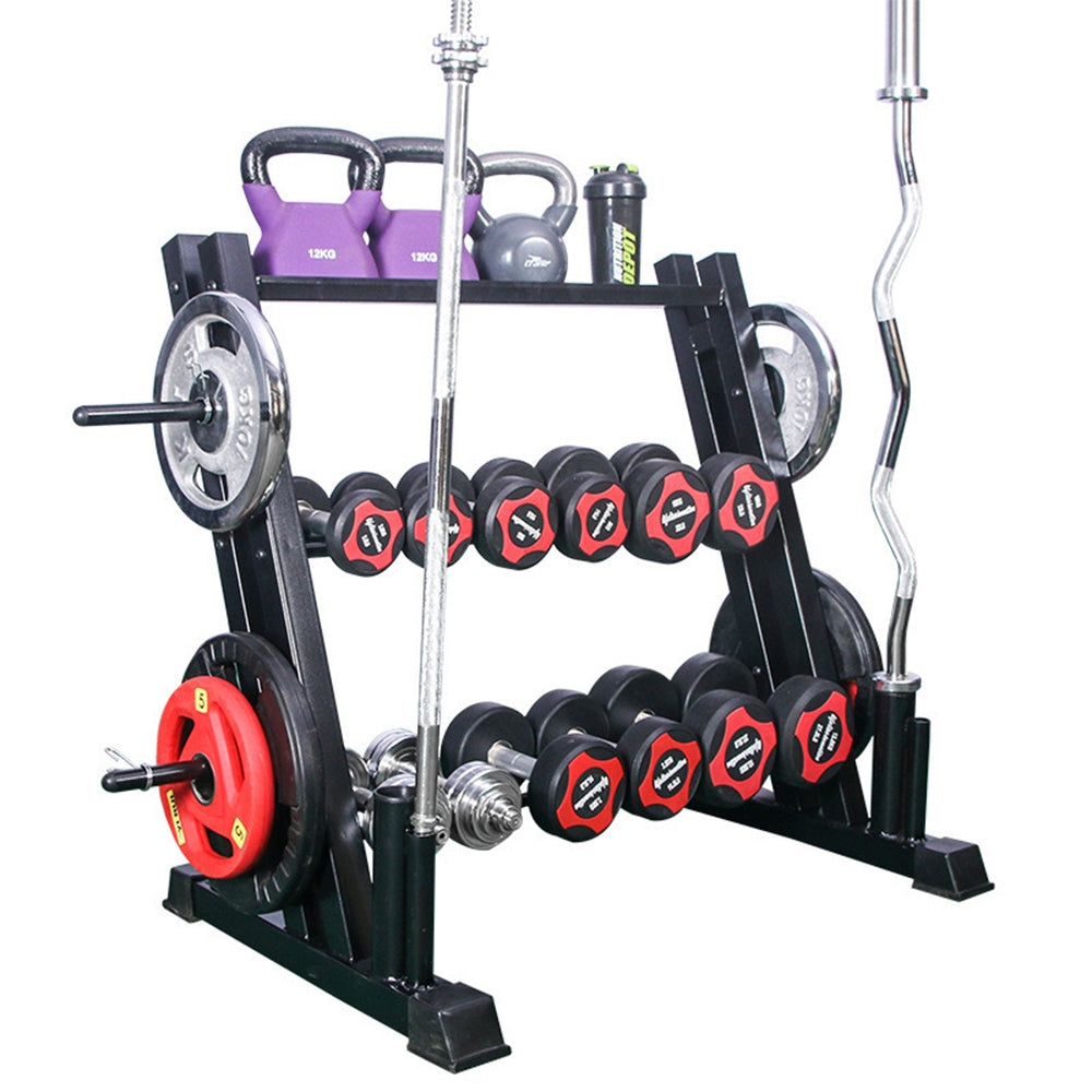 RTM 3-Tier Weights and Barbell Storage Rack Barbell Dumbbell Kettlebell Weight Plate
