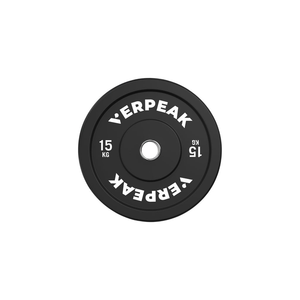 VERPEAK 15kg Black Olympic Bumper Weight Plate