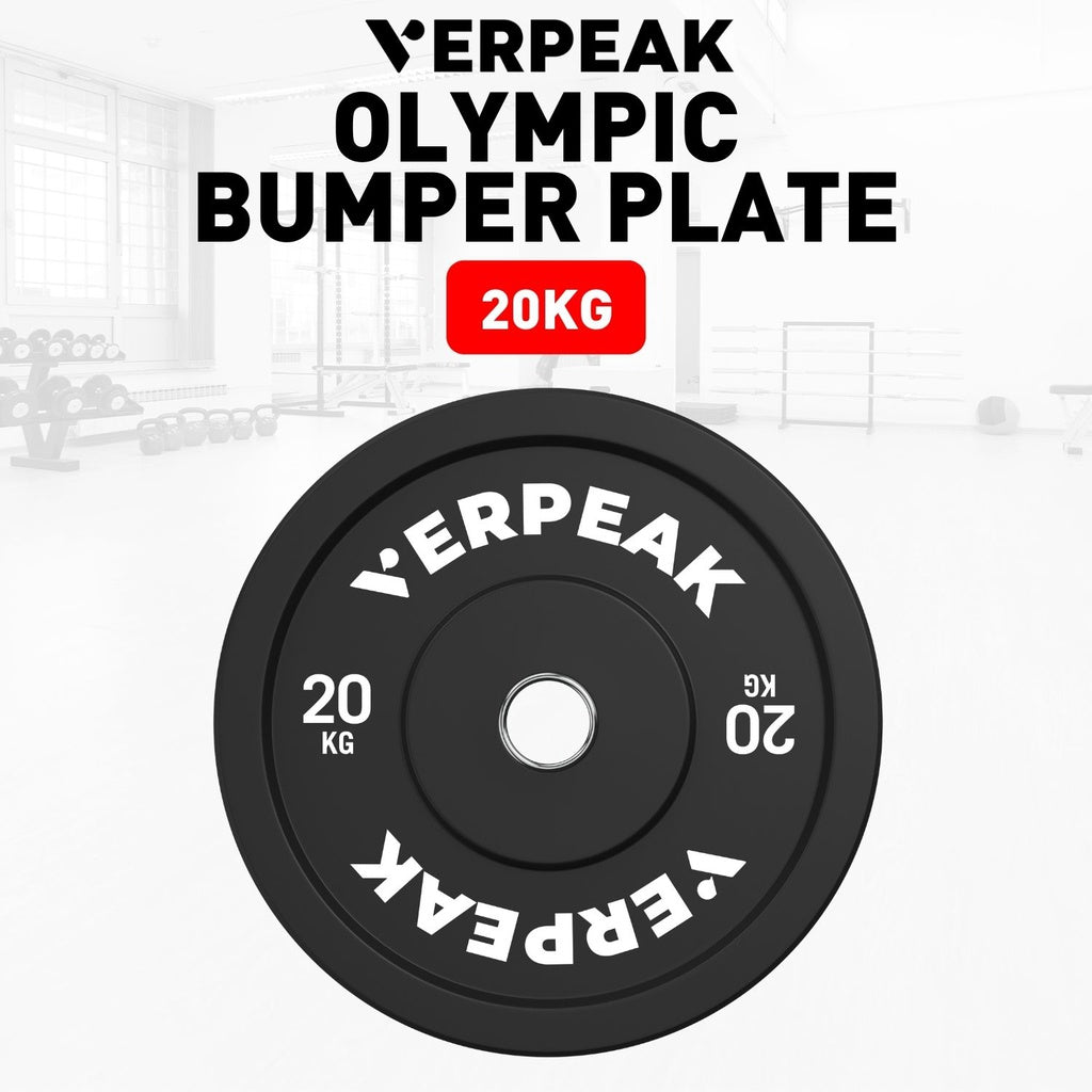 VERPEAK 15kg Black Olympic Bumper Weight Plate