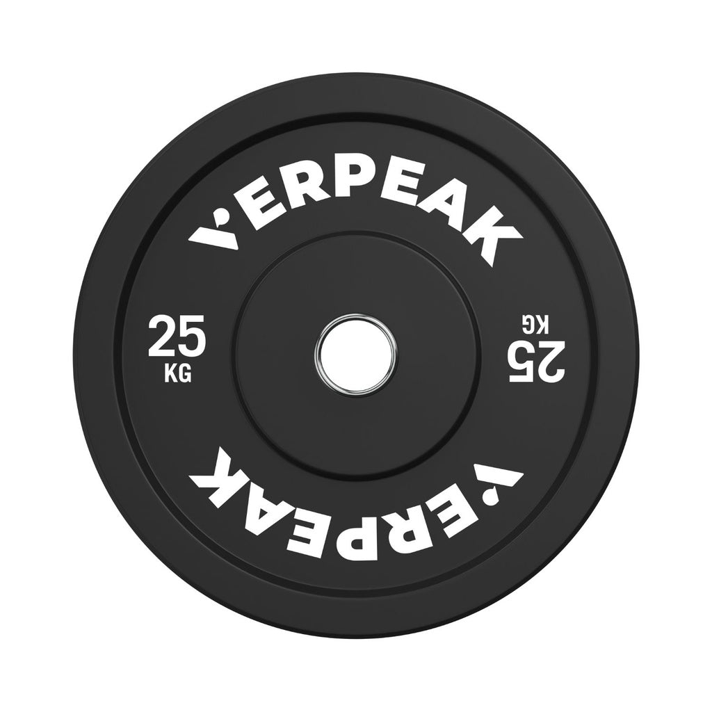 VERPEAK 25kg Black Olympic Bumper Plates