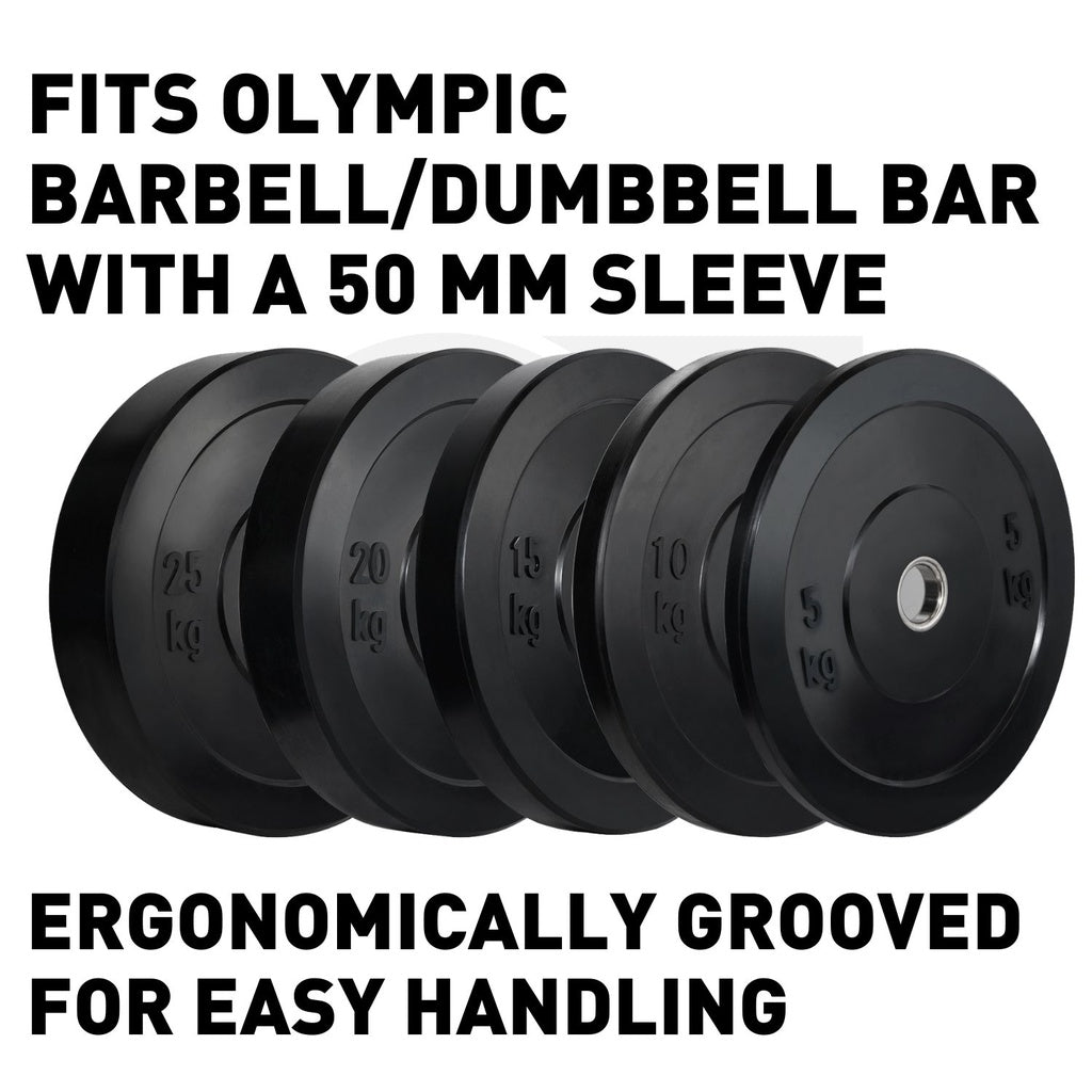 VERPEAK 25kg Black Olympic Bumper Plates