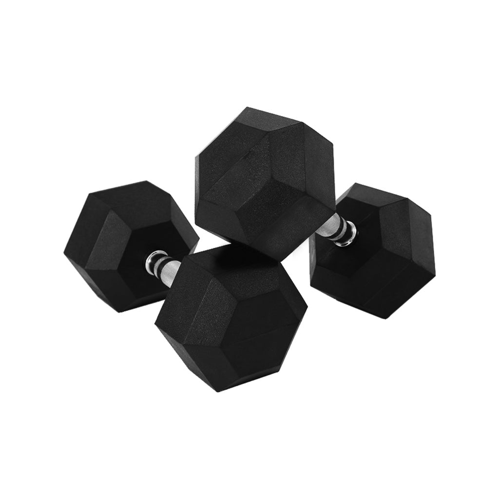 VERPEAK 5kg Rubber Hex Dumbbells (Pair)