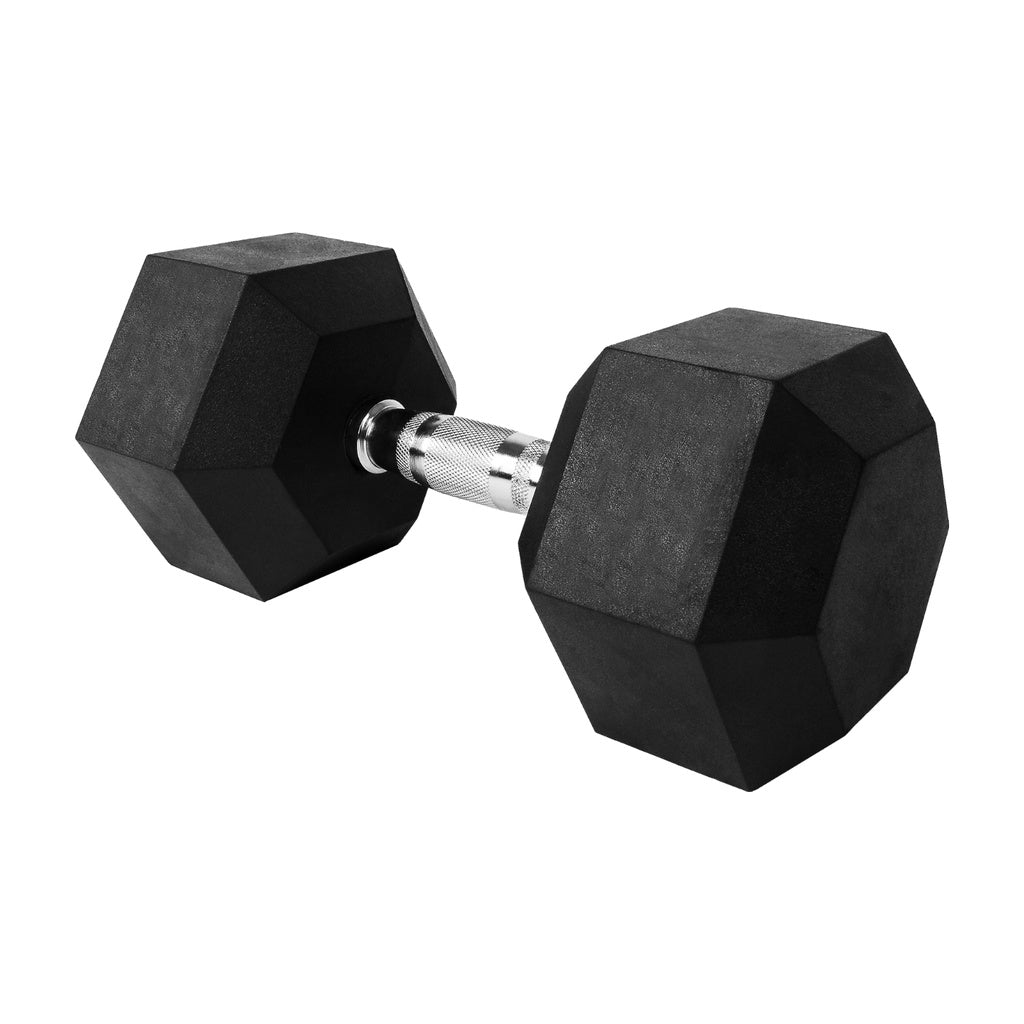 VERPEAK 12.5kg Rubber Hex Dumbbell