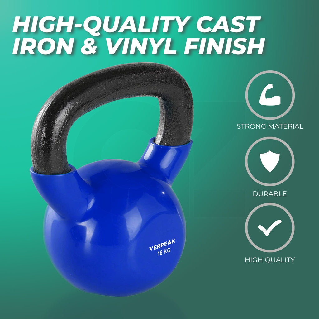 Verpeak 4kg Vinyl Kettlebell