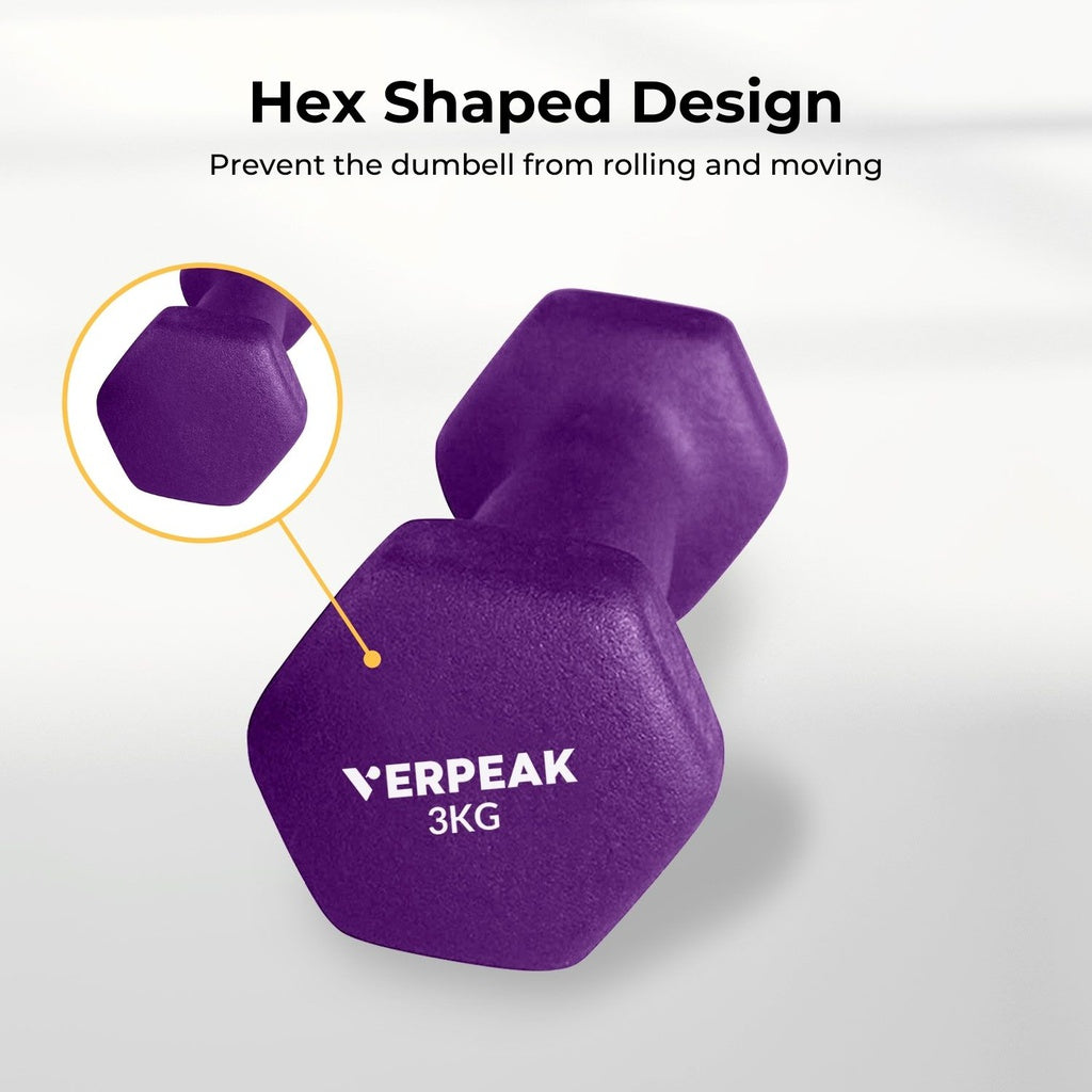 VERPEAK 3kg Neoprene Dumbbell (Pair)