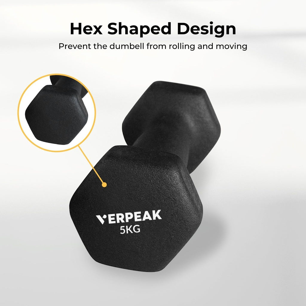 VERPEAK 5kg Neoprene Dumbbell (Pair)