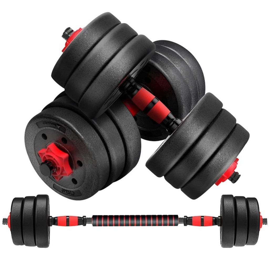 Verpeak Adjustable Rubber Dumbbell/Barbell Set 20kg