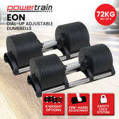Powertrain Eon 2 x 36kg Dial-Up Adjustable Dumbbells (Pair)
