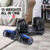 Powertrain BF1 24kg Adjustable Dumbbell (Single) - Blue