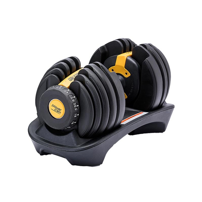 Powertrain 24kg  Adjustable Home Gym Dumbbell (1 x 24kg) - Gold