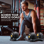 Powertrain BF1 24kg Adjustable Dumbbell (Single) - Gold