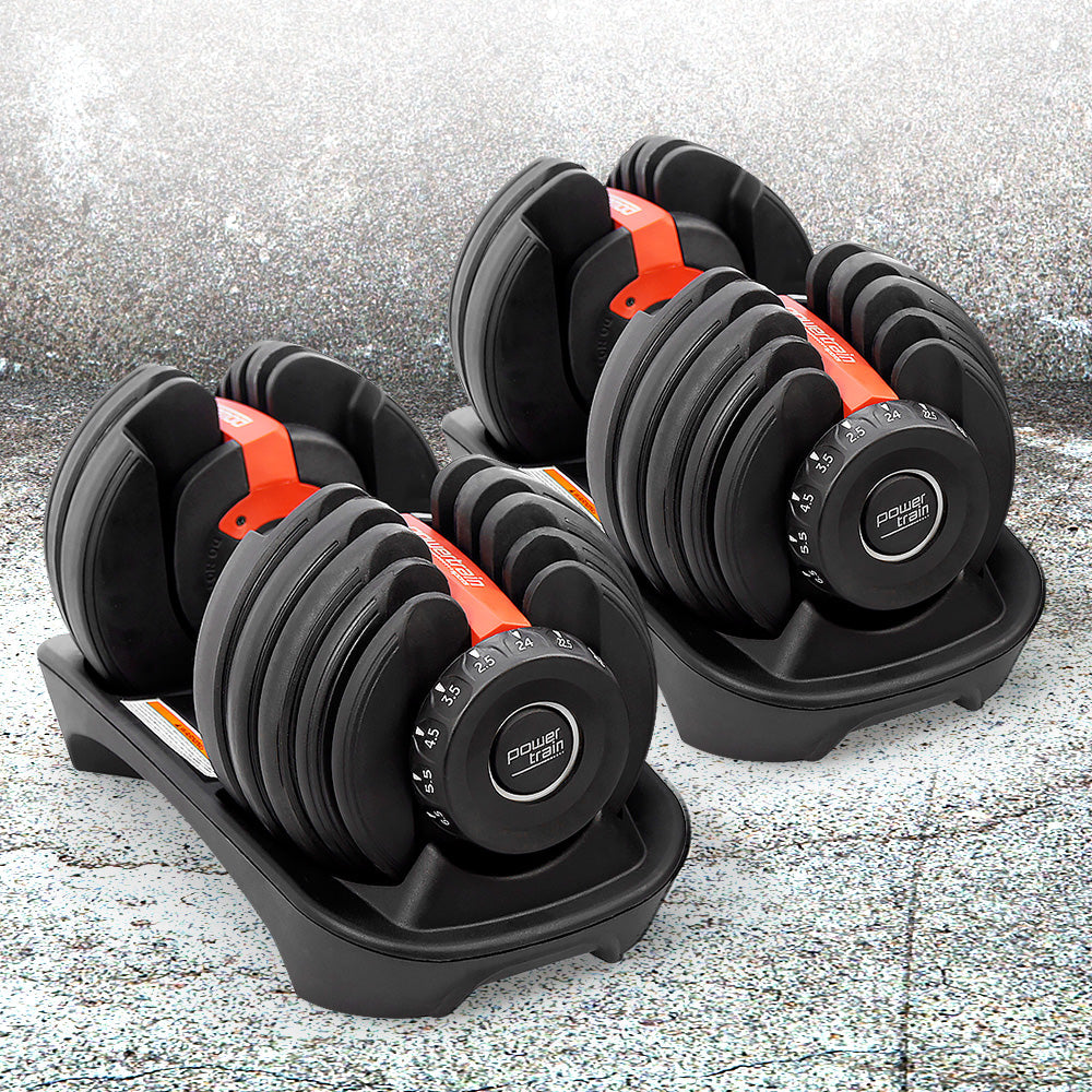 Powertrain BF1 48kg Adjustable Dumbbell Set (2 x 24kg)