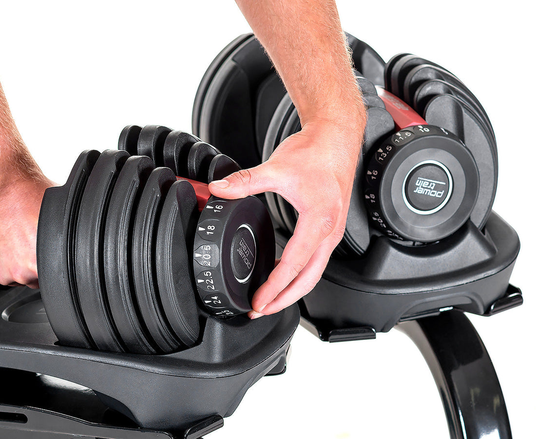 Powertrain BF1 48kg Adjustable Dumbbell Set with Stand (2 x 24kg)