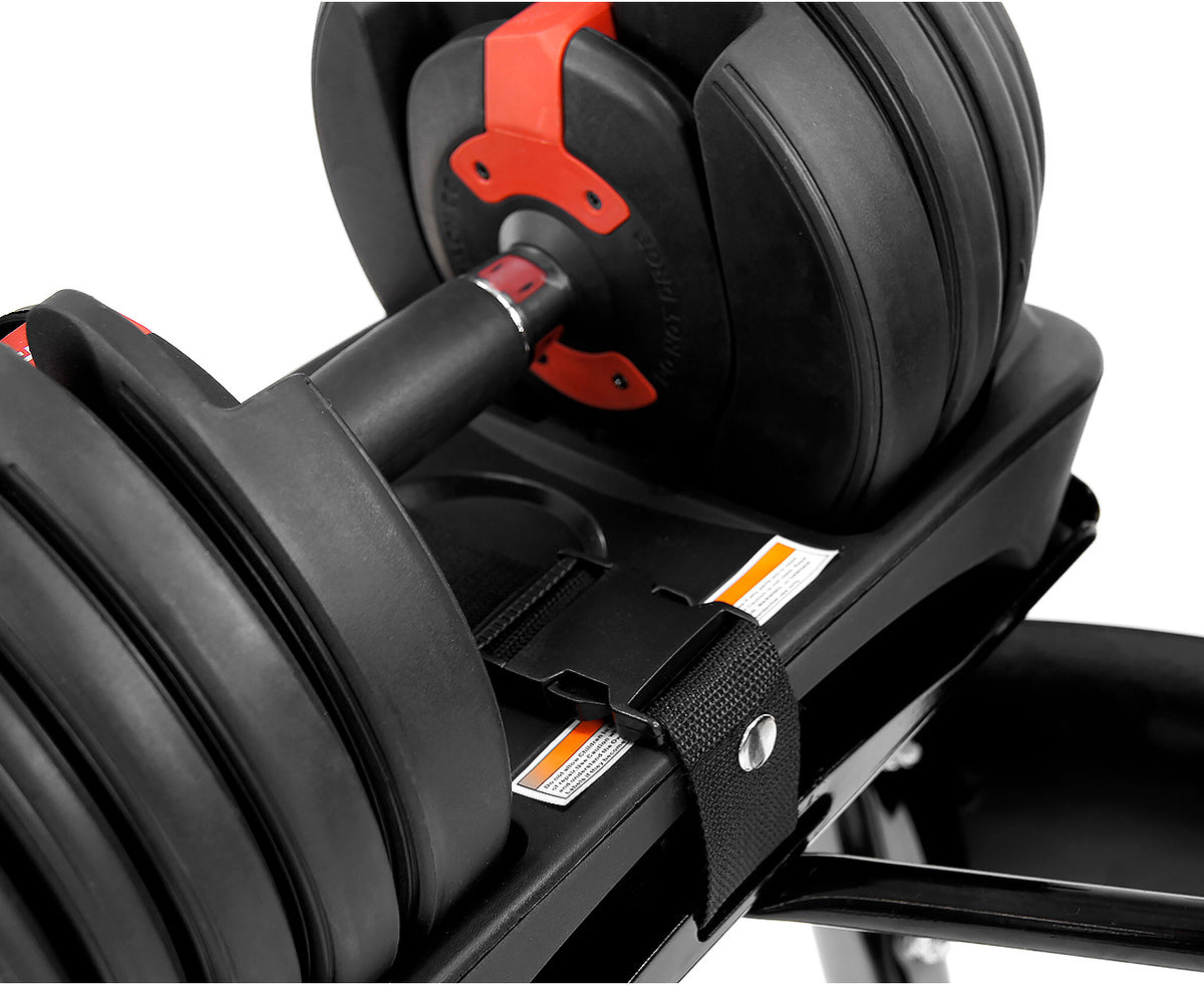 Powertrain 24kg Adjustable Dumbbell Set with Stand (2 x 24kg)