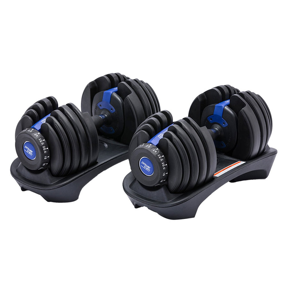 Powertrain 24kg Adjustable Dumbbell Set (2 x 24kg)