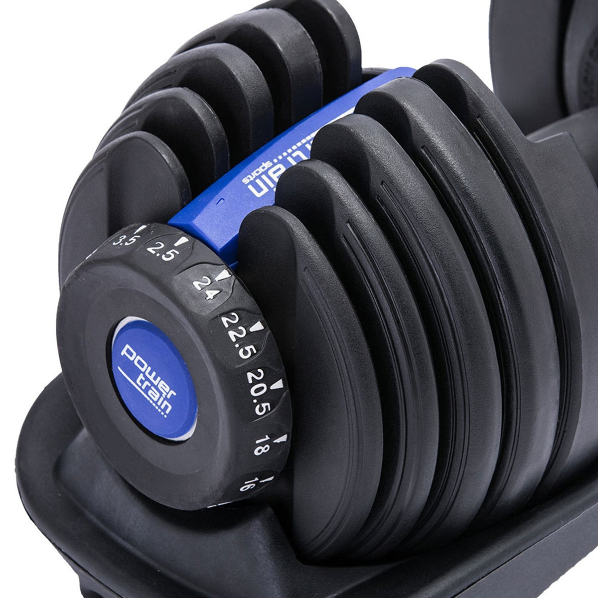 Powertrain BF1 48kg Adjustable Dumbbell Set (2 x 24kg) - Blue