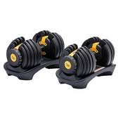 Powertrain BF1 48kg Adjustable Dumbbell Set (2 x 24kg) - Gold