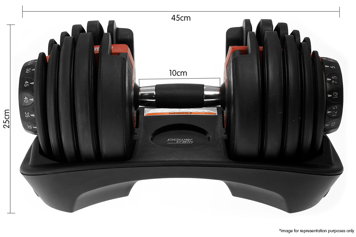 Powertrain 40kg Adjustable Dumbbell (Single)