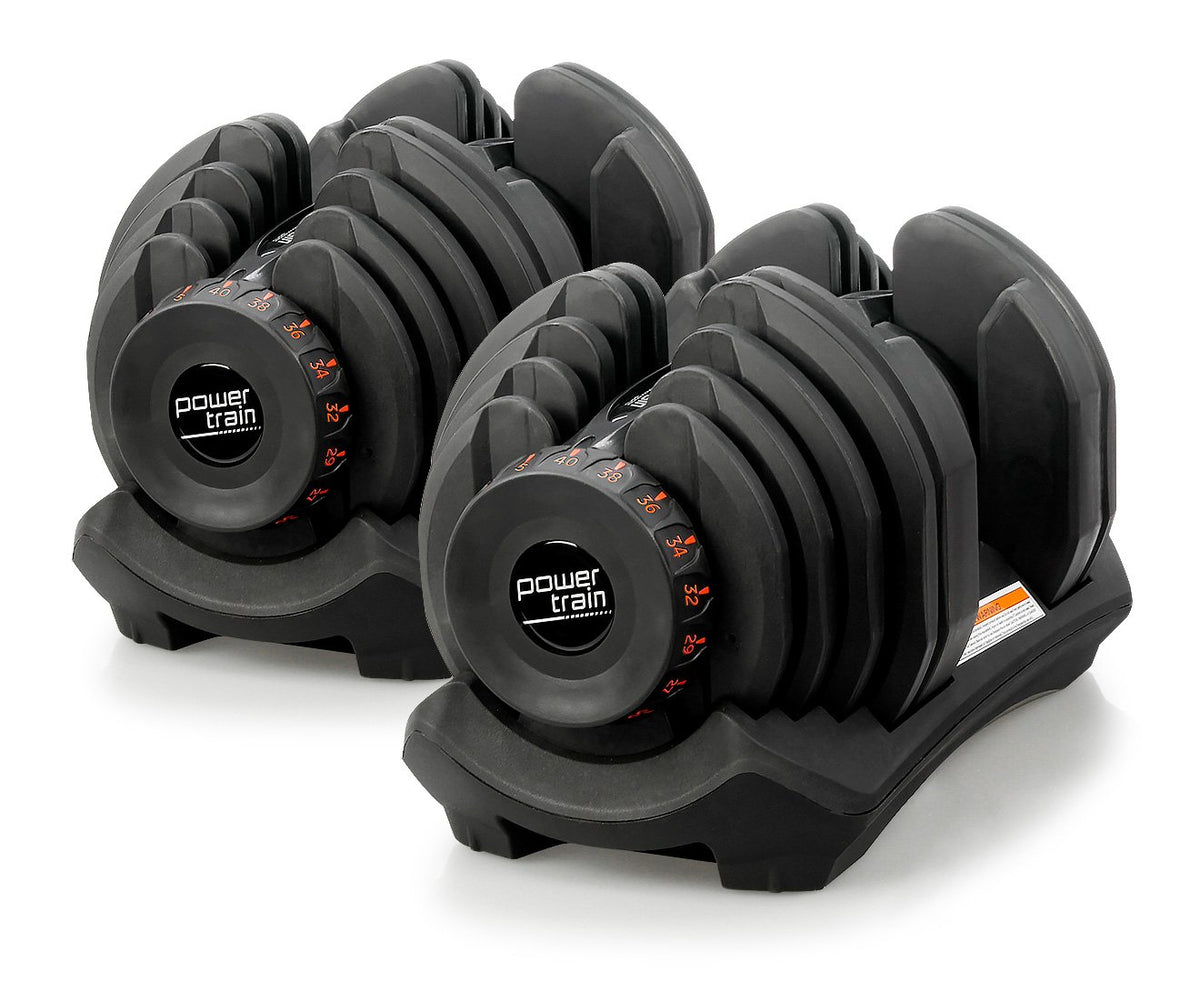 Powertrain Adjustable Dumbbells Set - 2 x 40kg