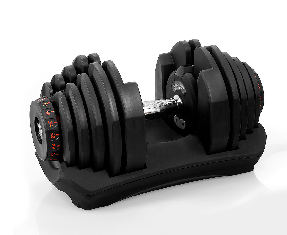 Powertrain 40kg Powertrain Adjustable Dumbbell Set with Stand (2 x 20kg)