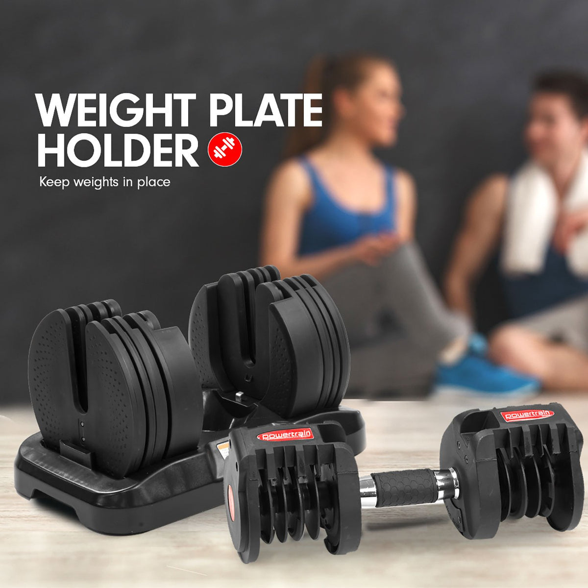 Powertrain 20kg Gen2 Adjustable Dumbbell Set (2 x 20kg)