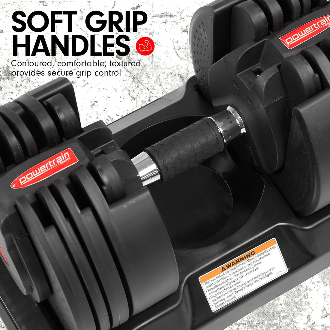 Powertrain BF4 Gen2 40kg Adjustable Dumbbell Set (2 x 20kg)