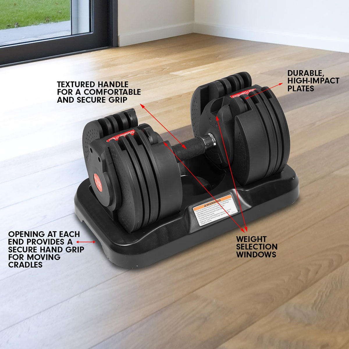 Powertrain 20kg Gen2 Adjustable Dumbbell Set (2 x 20kg)