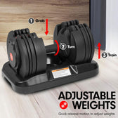 Powertrain BF4 Gen2 40kg Adjustable Dumbbell Set (2 x 20kg)