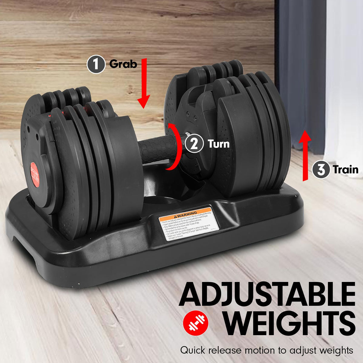 Powertrain 20kg Gen2 Adjustable Dumbbell Set (2 x 20kg)