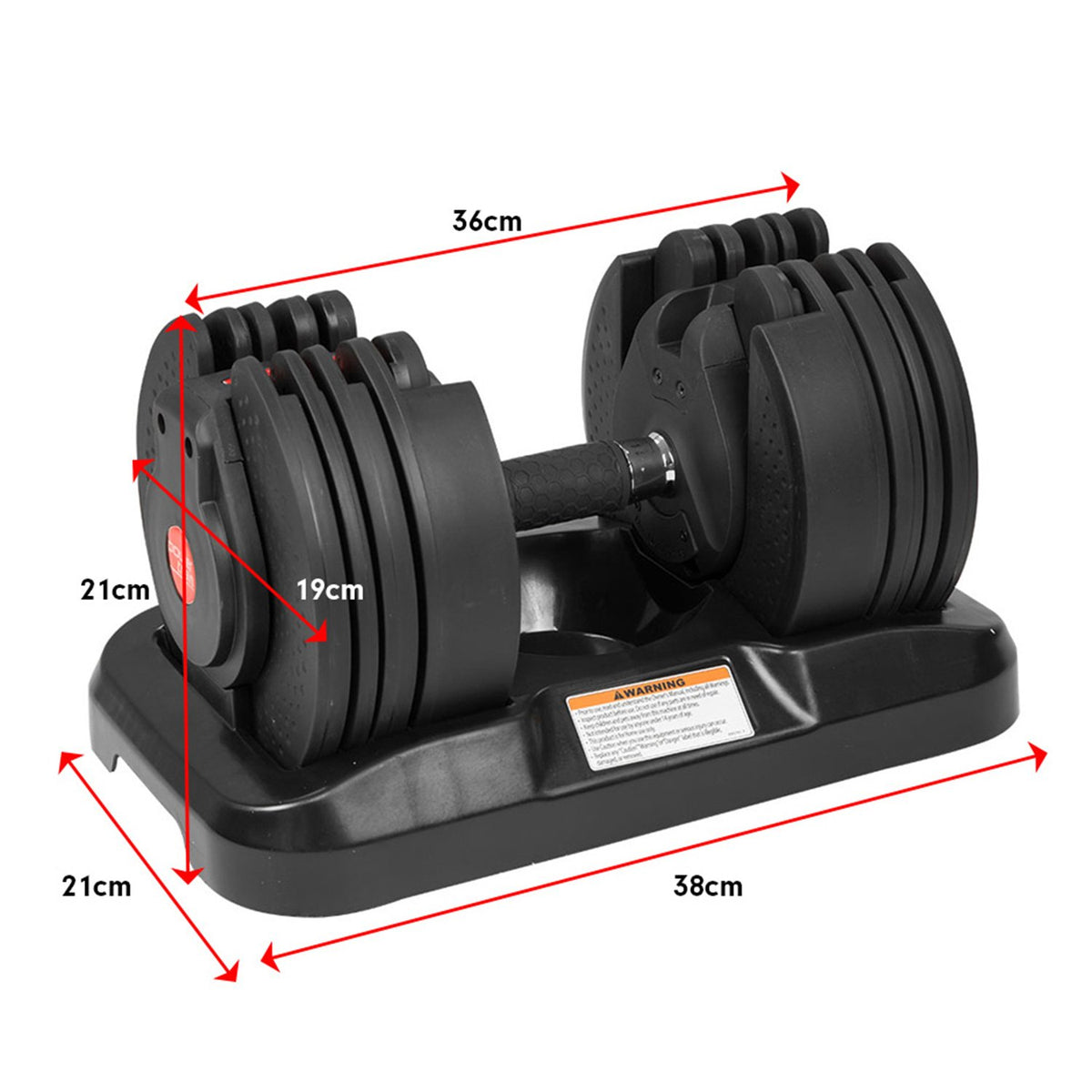 Powertrain 20kg Gen2 Adjustable Dumbbell Set (2 x 20kg)