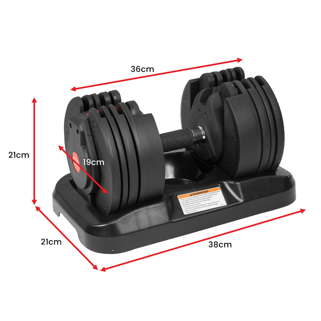 Powertrain BF4 GEN2 40kg Adjustable Dumbbell Set With Stand (2 X 20kg)