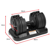 Powertrain BF4 GEN2 40kg Adjustable Dumbbell Set With Stand (2 X 20kg)