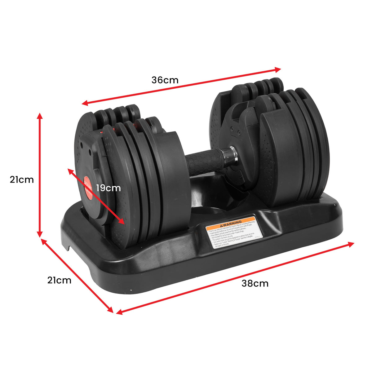 Powertrain BF4 GEN2 40kg Adjustable Dumbbell Set With Stand (2 X 20kg)