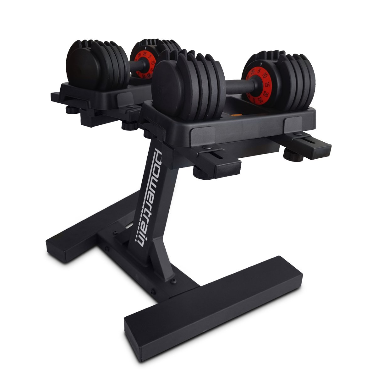 Powertrain GEN2 Pro Adjustable Dumbbell Set with Stand - 2 x 25kg (50kg)