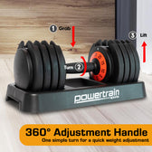 Powertrain TD1 GEN2 Pro 25kg Adjustable Dumbbell (Single)