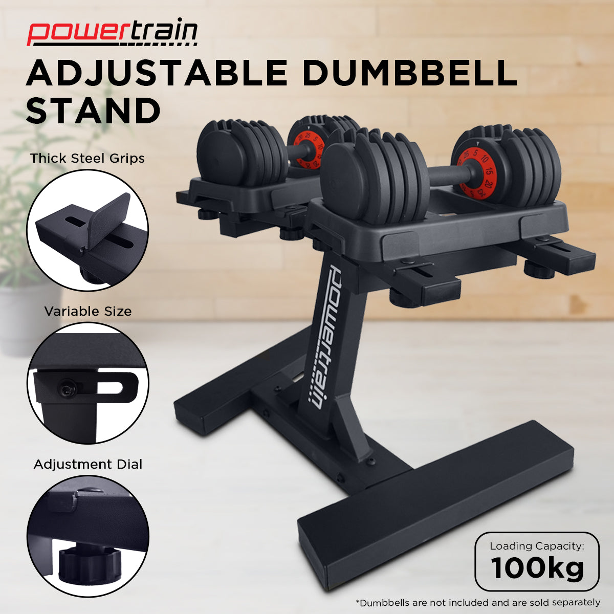 Powertrain GEN2 Pro Adjustable Dumbbell Stand