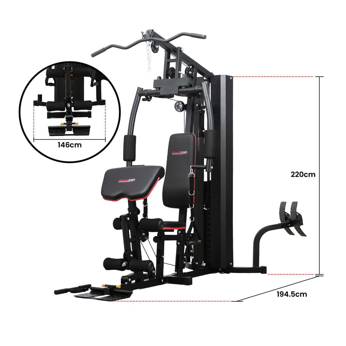 Powertrain Jx-89 Multi Station Home Gym - 68kg Stack