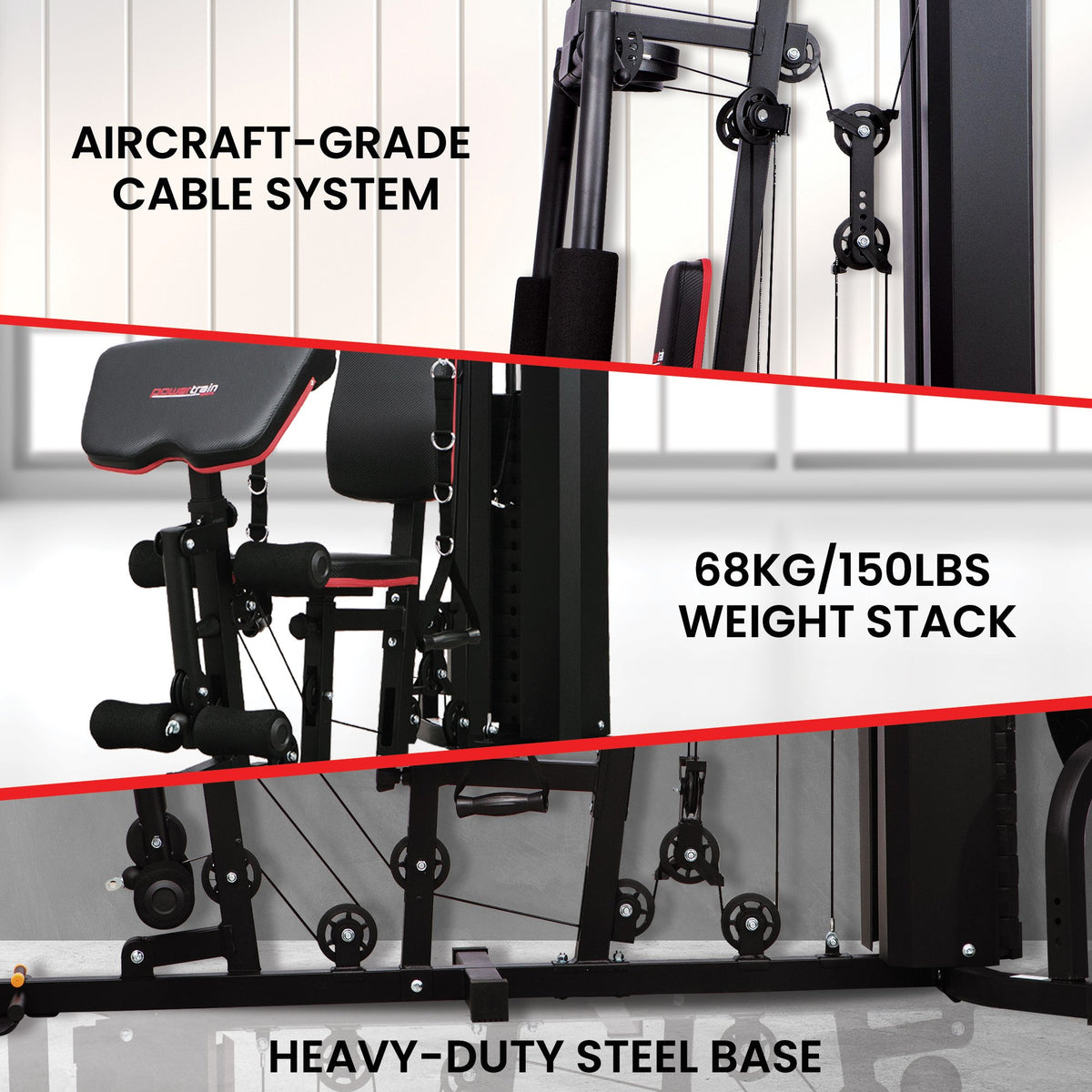 Powertrain Jx-89 Multi Station Home Gym - 68kg Stack