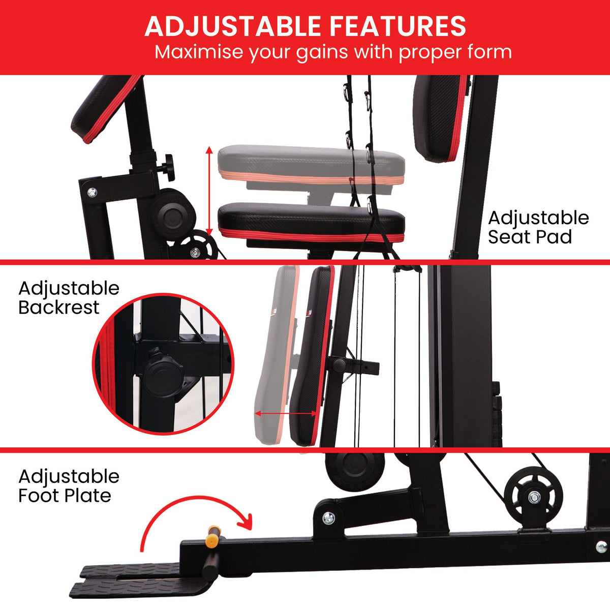 Powertrain Jx-89 Multi Station Home Gym - 68kg Stack