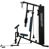 Powertrain JX-300 Multi Station Home Gym with 44kg Weight Stack, Curl Pad, Leg Extension and Pull-down Bar